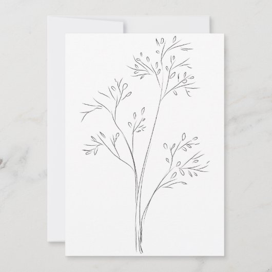 Trendy botanische moderne Schönheitssalon Eröffnun Einladung (Rückseite)