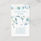 Trendy Botanische Orchideen Blume Küste Visitenkarte (Vorderseite)