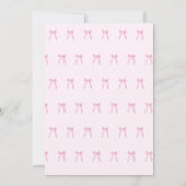 Trendy Bow Ribbon Coquette Sweet 16 Blush Pink  Einladung (Rückseite)