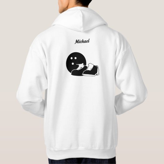Trendy Bowling Strike Graphic Hoodie (Rückseite)