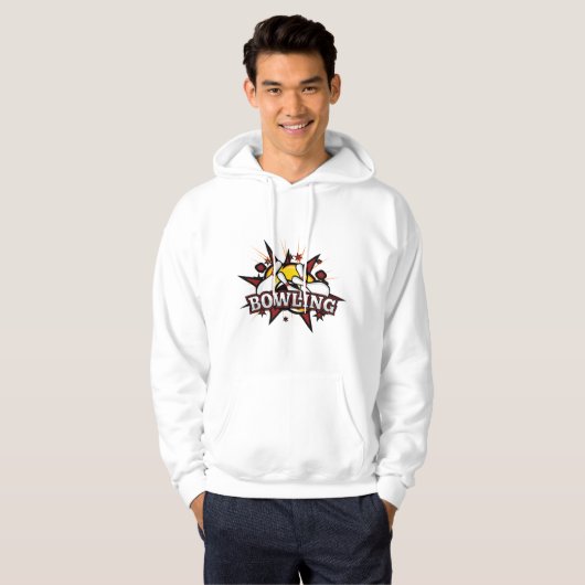 Trendy Bowling Strike Graphic Hoodie (Vorne ganz)