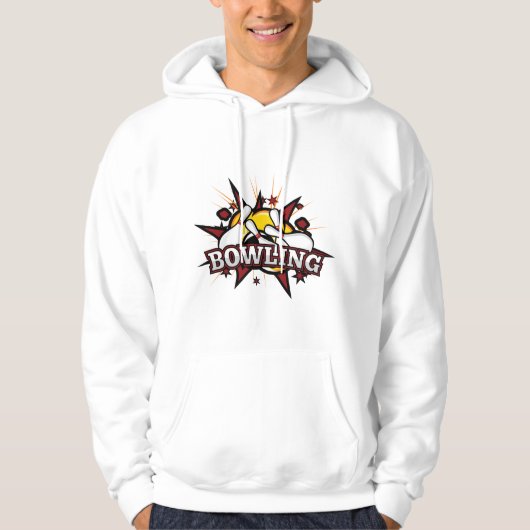 Trendy Bowling Strike Graphic Hoodie (Vorderseite)