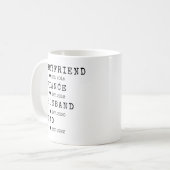 Trendy Boyfriend zum Vater etablierter Vatertag Kaffeetasse (Vorderseite Links)