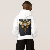 Trendy Boy's Graphic Hoodie - Komfortabel & stilvo (Schwarz voll)