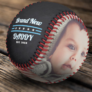 Trendy "Brand New" Daddy 2 Foto Keepake Baseball