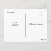 Trendy Braut & Bräutigam Foto Hochzeit Ankündigung Postkarte (Rückseite)