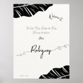 Trendy Brautparty Begrüßungszeichen, benutzerdefin Poster (Vorne)