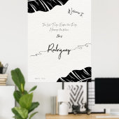 Trendy Brautparty Begrüßungszeichen, benutzerdefin Poster (Heimbüro)