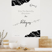 Trendy Brautparty Begrüßungszeichen, benutzerdefin Poster (Küche)