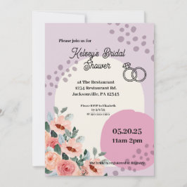 Trendy Brautparty Invite Einladung