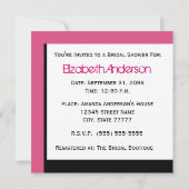 Trendy Brautparty Magazine Pink Leopard Einladung (Rückseite)