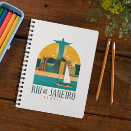 Trendy Brazil City Rio de Janeiro Vintag Notizblock