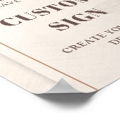 Trendy brennen Orange Salbeiboho arch Custom Sign Poster (Ecke)