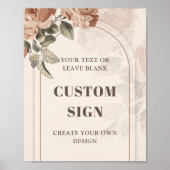 Trendy brennen Orange Salbeiboho arch Custom Sign Poster (Vorne)