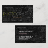 Trendy Brick Wall Fotograf Business Card Visitenkarte (Vorne/Hinten)