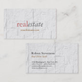 Trendy Brick Wall Real Anwesen Agent Business Card Visitenkarte (Vorne/Hinten)