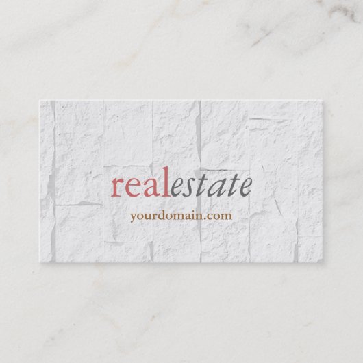 Trendy Brick Wall Real Anwesen Agent Business Card Visitenkarte (Vorderseite)