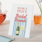 Trendy Bridal Brunch Blue und Red Sockelschild (In Situ)