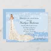 Trendy Bride Brautparty Einladung (Vorne/Hinten)