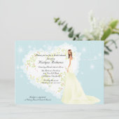 Trendy Bride Brautparty Einladung (Stehend Vorderseite)