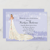 Trendy Bride Brautparty Lavender Einladung (Vorne/Hinten)