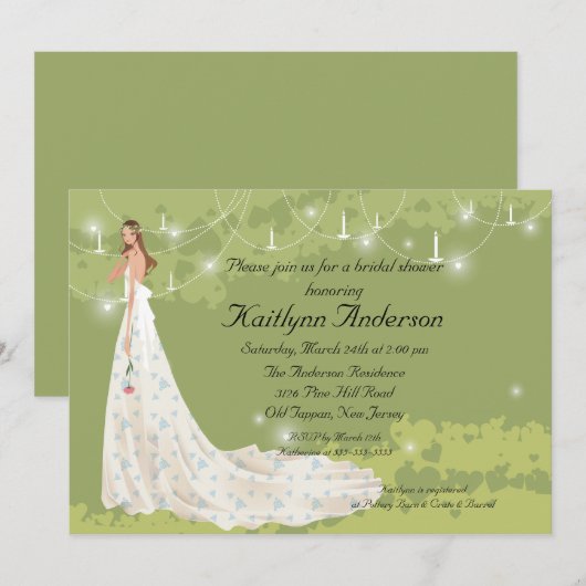 Trendy Bride Bridal Dusche Einladung (Vorne/Hinten)