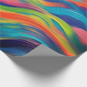 Trendy Bright Blue Gelb Abstrakt Pattern Geschenkpapier (Ecke)