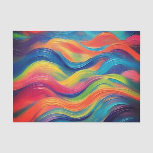 Trendy Bright Blue Gelb Abstrakt Pattern Seidenpapier (Vorderseite)
