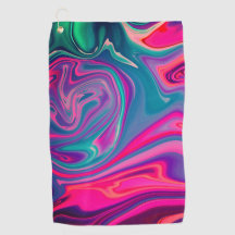 Trendy Bright Blue Pink Green Abstrakt Pattern