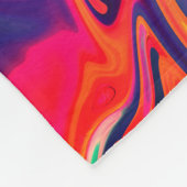 Trendy Bright Blue Pink Green Abstraktes Muster Fleecedecke (Ecke)