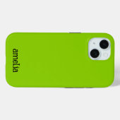 Trendy Bright Green Personalisiert Case-Mate iPhone Hülle (Rückseite (Horizontal))