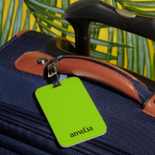 Trendy Bright Green Personalisiert Gepäckanhänger