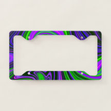 Trendy Bright Neon Lila Green Abstrakt Pattern