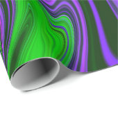 Trendy Bright Neon Lila Green Abstrakt Pattern Geschenkpapier (Rolleneckpunkt)