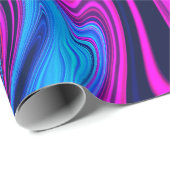 Trendy Bright Neon Lila Pink Abstraktes Muster Geschenkpapier (Rolleneckpunkt)