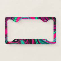 Trendy Bright Neon Pink Green Abstrakt Pattern