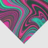 Trendy Bright Neon Pink Green Abstrakt Pattern Seidenpapier (Ausschnitt)