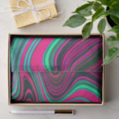 Trendy Bright Neon Pink Green Abstrakt Pattern Seidenpapier (Geschenk)