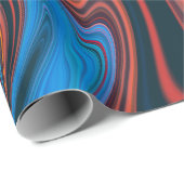 Trendy Bright Orange Abstraktes Muster Geschenkpapier (Rolleneckpunkt)