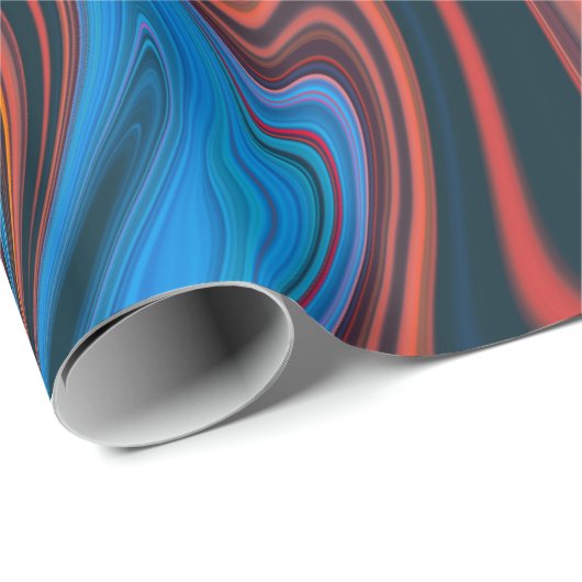 Trendy Bright Orange Abstraktes Muster Geschenkpapier (Rolleneckpunkt)