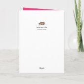 Trendy Bright Pink Bridal Shower  Dankeskarte (Rückseite)