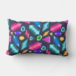 Trendy Bright Rainbow Jewels Lendenkissen