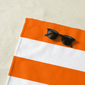 Trendy Bright Summer Hot Orange Horizontale Streif Strandtuch (Beispiel)