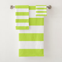 Trendy Bright Summer Lime Green Stripes