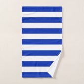 Trendy Bright Summer Primary Blue Stripes Badhandtuch Set (Handtuch)