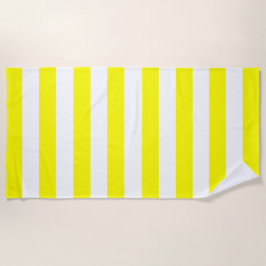 Trendy Bright Summer Radiant Yellow Stripes Strandtuch
