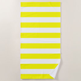 Trendy Bright Summer Radiant Yellow Stripes Strandtuch