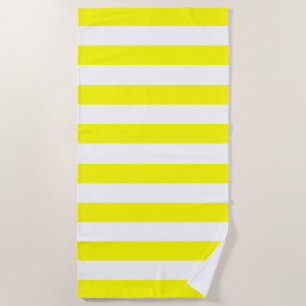 Trendy Bright Summer Radiant Yellow Stripes Strandtuch