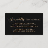 Trendy Bronze Mandala Beruflich Visitenkarte (Rückseite)