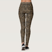 Trendy Brown Cheetah Print Animal Skin Leggings (Rückseite)